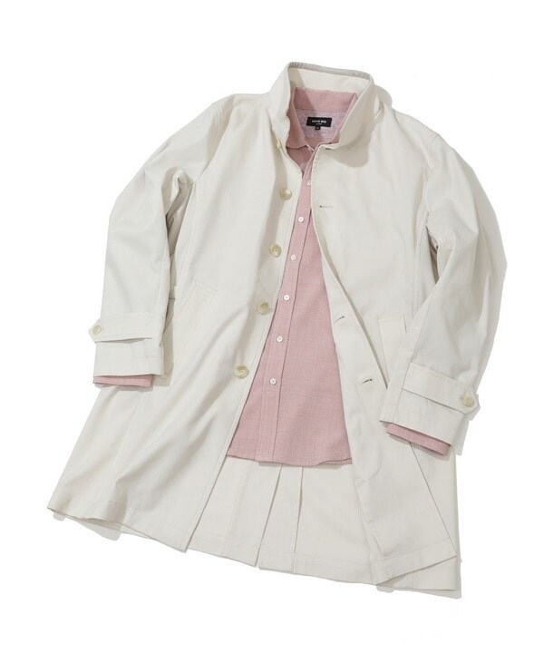 メンズビギ/コットンポリエステルストレッチドビースタンドカラーコートの通販は