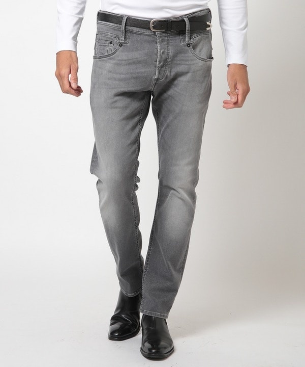 まぃです。akm&wrangle　スキニーデニムベージュ　ブラック2本です メンズビギ（MEN'S BIGI）/【DENHAM/デンハム】 SKIN GRAY WASH