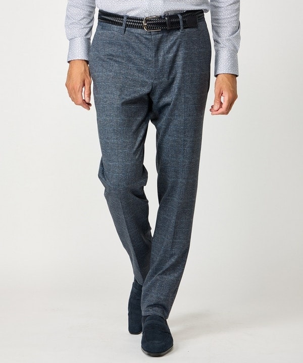 メンズビギ（MEN’S BIGI）/【ACTIVE TAILOR】エクストラTRジャージヘリンボーンプリントスラックスパンツ＜セットアッ