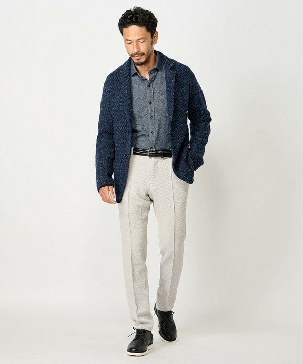メンズビギ（MEN’S BIGI）/7G鹿の子リブニットジャケット_2