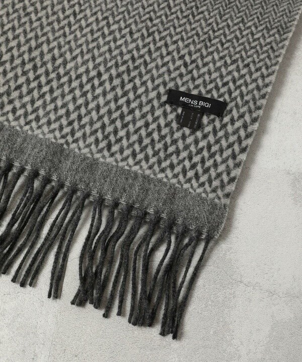 メンズビギ（MEN’S BIGI）/ヘリンボーングラデーションカシミヤマフラーの通販は