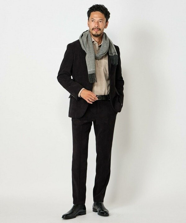 メンズビギ（MEN’S BIGI）/ヘリンボーングラデーションカシミヤマフラーの通販は