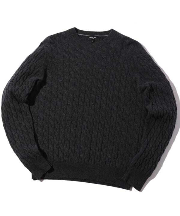 メンズビギ（MEN’S BIGI）/12Gケーブル柄クルーネックニットの通販は
