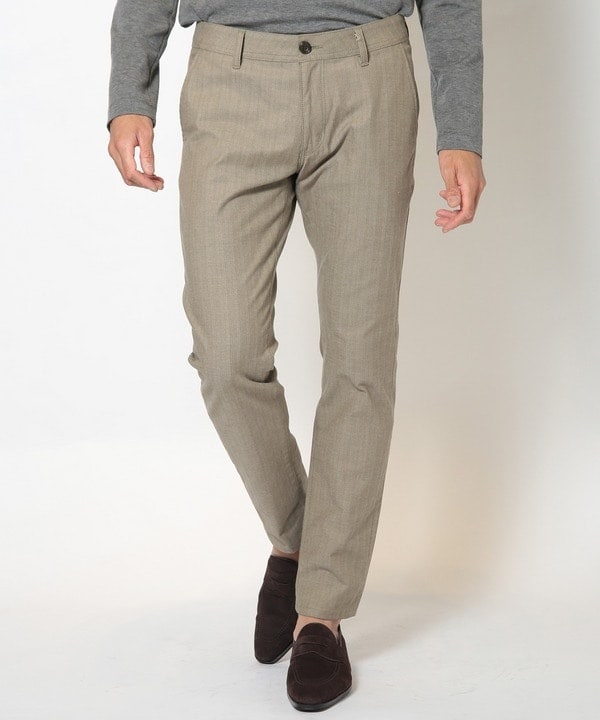 メンズビギ（MEN’S BIGI）/＜ON/OFF兼用＞シャドーヘリンボーンストレッチパンツ