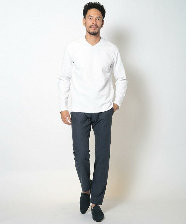 メンズビギ（MEN’S BIGI）/＜ON/OFF兼用＞シャドーヘリンボーンストレッチパンツ_6