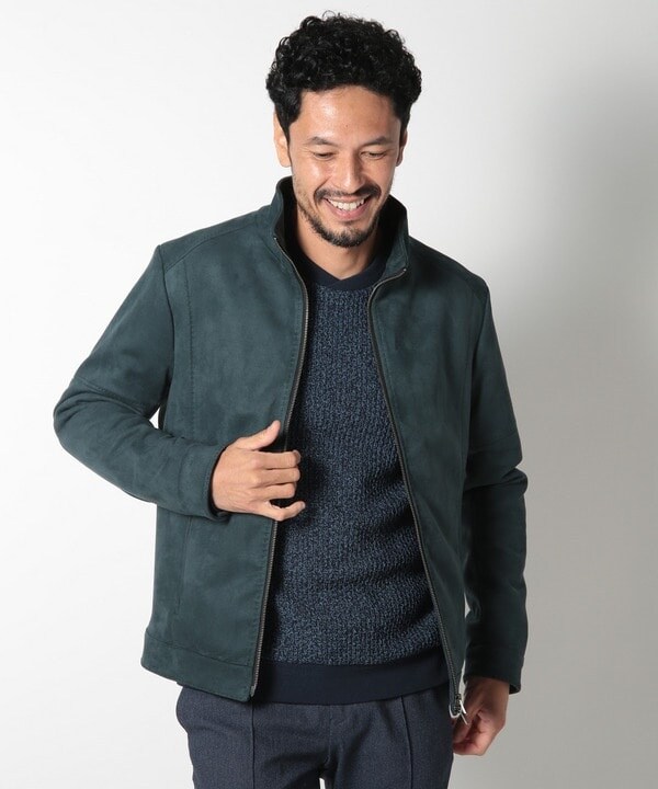 メンズビギ（MEN'S BIGI）/フェイクスエードライダースジャケットの