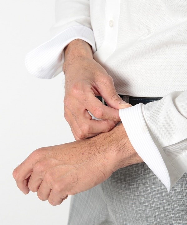 メンズビギ（MEN’S BIGI）/【ACTIVE TAILOR】コーコランコットン鹿の子ドレスシャツ_6