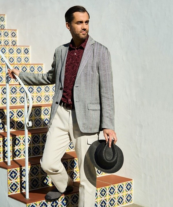 メンズビギ（MEN’S BIGI）/ストライプドビーテーラードジャケット