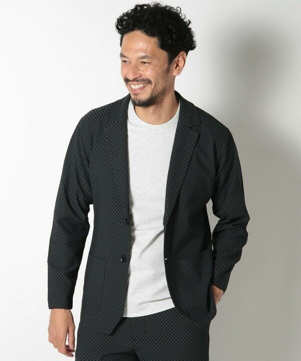 メンズビギ（MEN’S BIGI）/ポリエステルエアリードッツテーラードジャケット_3