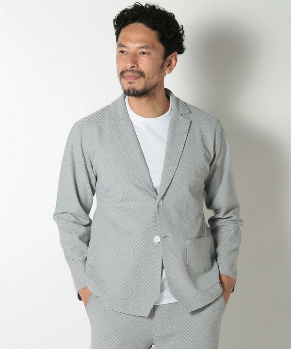 メンズビギ（MEN’S BIGI）/ポリエステルエアリードッツテーラードジャケット_6