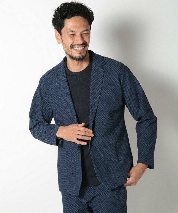 メンズビギ（MEN’S BIGI）/ポリエステルエアリードッツテーラードジャケット_7