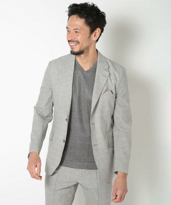 メンズビギ（MEN’S BIGI）/【ACTIVE TAILOR】COOL DOTSメランジプリントジャケット_4