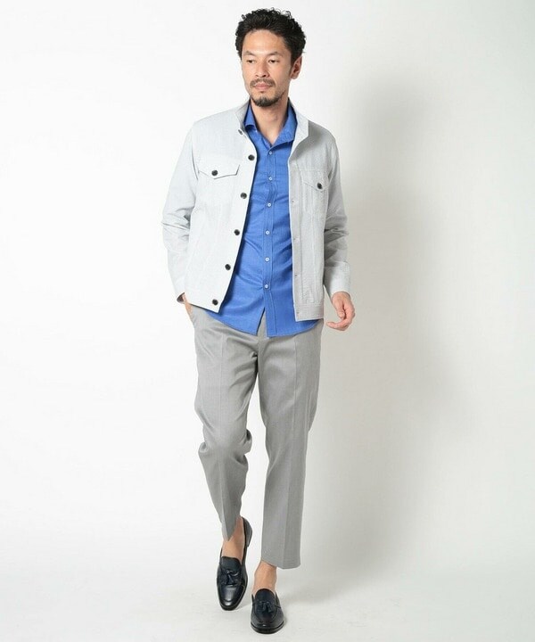 メンズビギ（MEN’S BIGI）/オクシィジュエルストレッチ7分シャツ_5