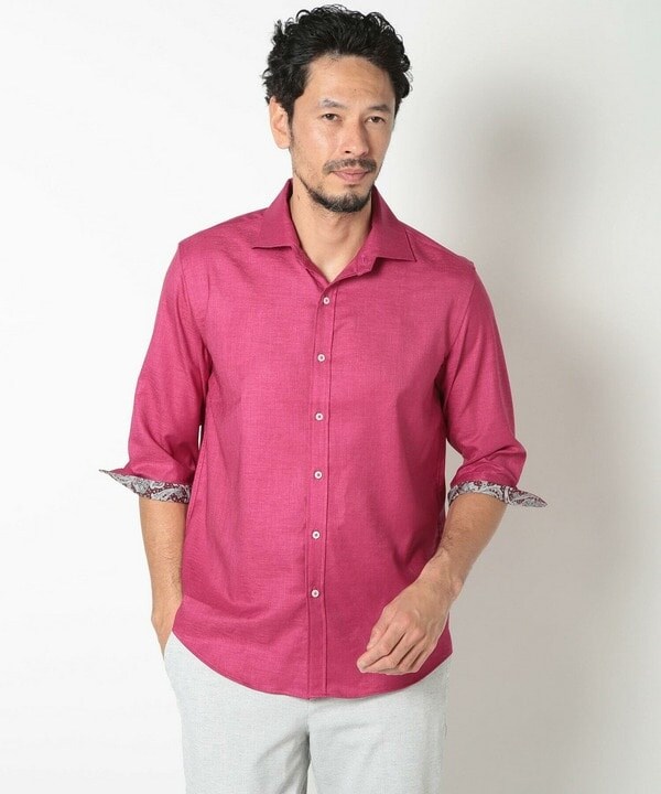 メンズビギ（MEN’S BIGI）/オクシィジュエルストレッチ7分シャツ_7