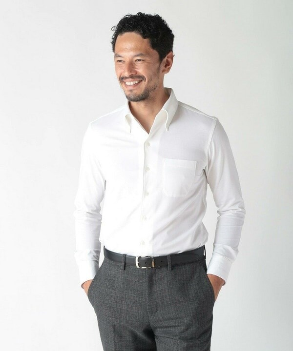 メンズビギ（MEN’S BIGI）/【ACTIVE TAILOR】ジャージボタンダウンドレスシャツ_4