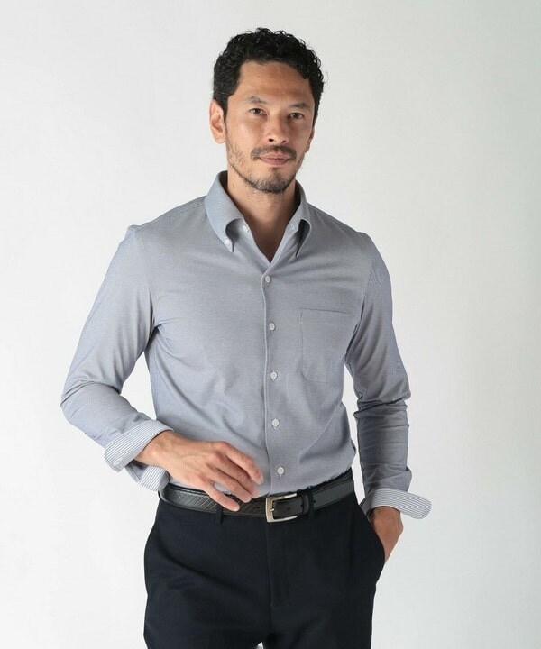 メンズビギ（MEN’S BIGI）/【ACTIVE TAILOR】ジャージボタンダウンドレスシャツ_5