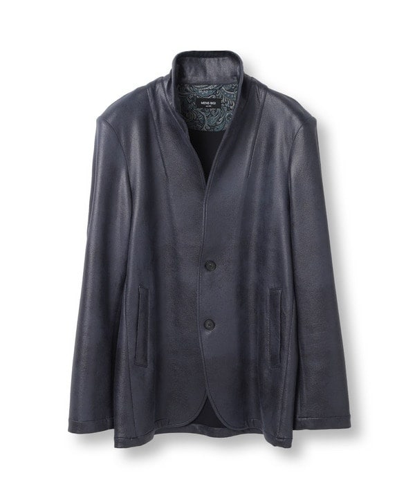 メンズビギ（MEN’S BIGI）/レザー調ダンボールジャージスタンドカラージャケットの通販は