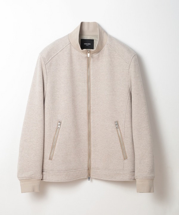 メンズビギ（MEN’S BIGI）/ウール調変形ヘリンボーンTRジャージブルゾン