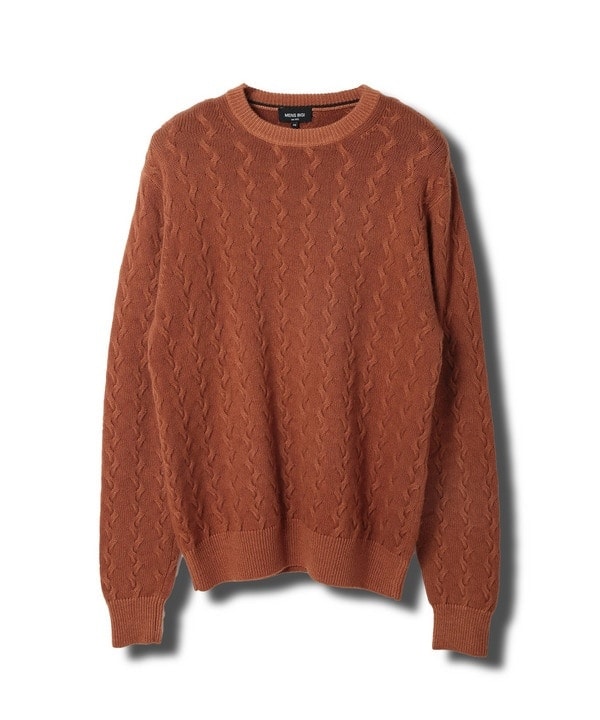 メンズビギ（MEN’S BIGI）/5G スノー加工ケーブルクルーニット