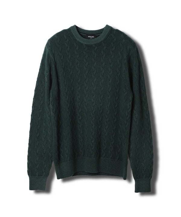 メンズビギ（MEN’S BIGI）/5G スノー加工ケーブルクルーニット