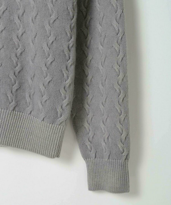 メンズビギ（MEN’S BIGI）/5G スノー加工ケーブルクルーニット
