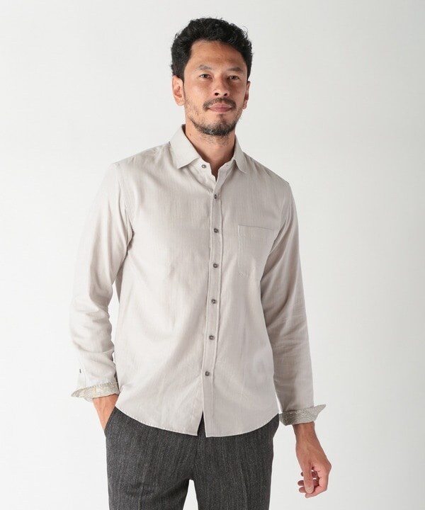 メンズビギ（MEN’S BIGI）/コットンカシミアヘリンボーンシャツ_5