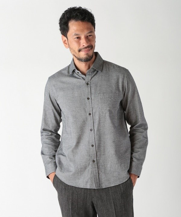 メンズビギ（MEN’S BIGI）/コットンカシミアヘリンボーンシャツ_8