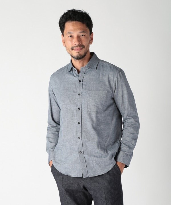 メンズビギ（MEN’S BIGI）/コットンカシミアヘリンボーンシャツ_10
