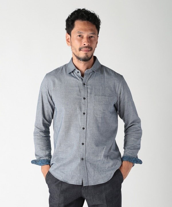 メンズビギ（MEN’S BIGI）/コットンカシミアヘリンボーンシャツ_11