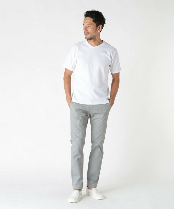 メンズビギ（MEN’S BIGI）/＜ON/OFF兼用＞シャドーヘリンボーンストレッチパンツ_15