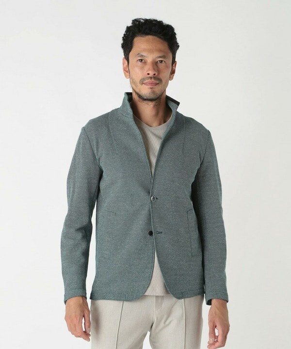 【日本製】美品 Men’s Bigi ハニカム イタリアンカラージャケット メンズビギ（MEN'S BIGI）/ハニカムメッシュカットジャケットの通販は
