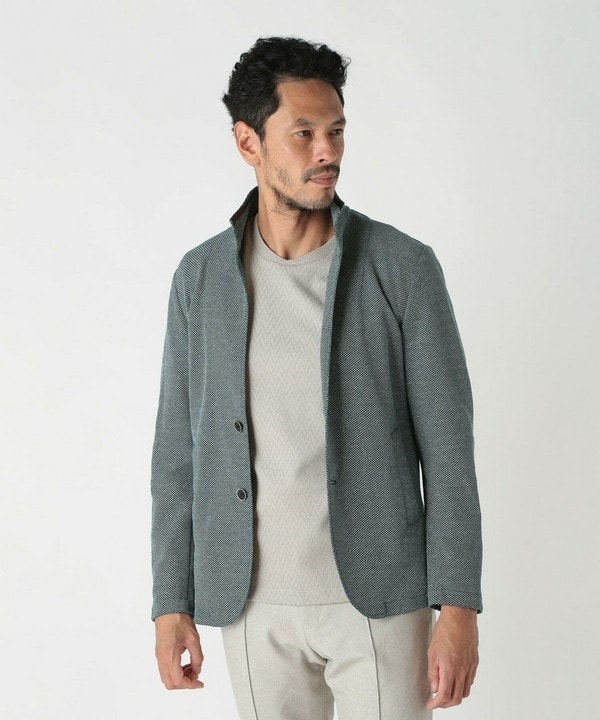 【日本製】美品 Men’s Bigi ハニカム イタリアンカラージャケット メンズビギ（MEN'S BIGI）/ハニカムメッシュカットジャケットの通販は