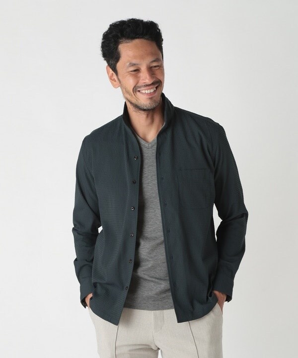 メンズビギ（MEN’S BIGI）/ワイヤー入りスタンドカラーシャツ_2