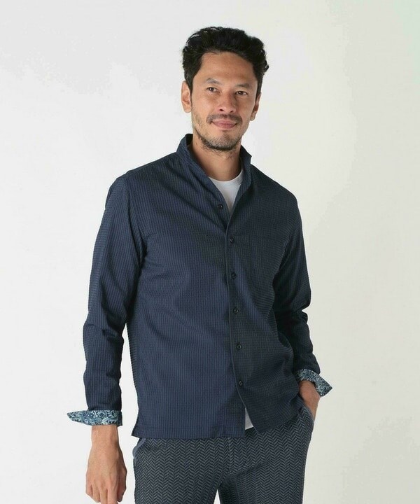メンズビギ（MEN’S BIGI）/ワイヤー入りスタンドカラーシャツ_7