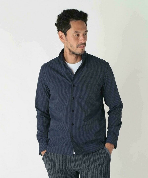 メンズビギ（MEN’S BIGI）/ワイヤー入りスタンドカラーシャツ_12