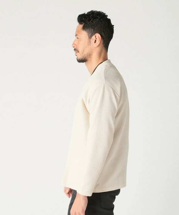 メンズビギ（MEN’S BIGI）/ワッフルシアサッカー素材カーディガン
