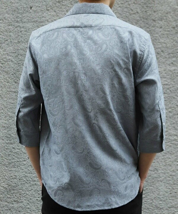 メンズビギ（MEN’S BIGI）/ペイズリージャガード七分袖シャツ_7