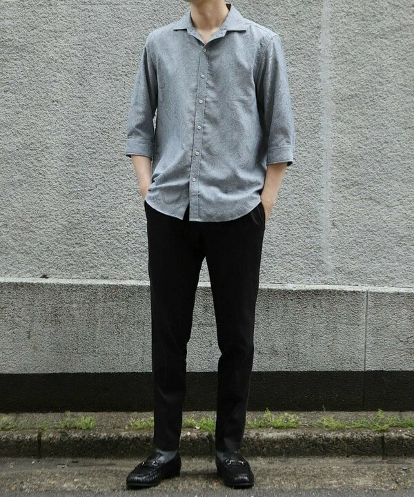 メンズビギ（MEN’S BIGI）/ペイズリージャガード七分袖シャツ_12