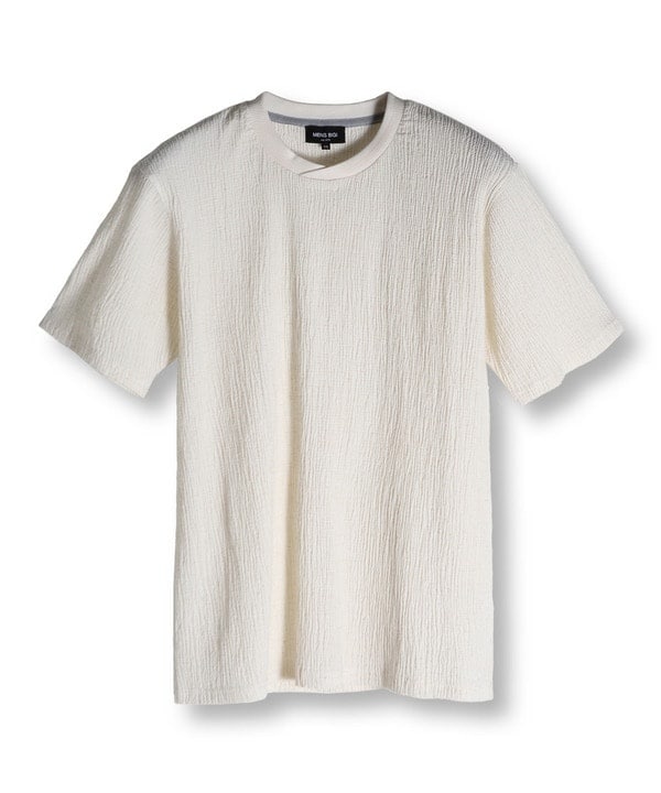 メンズビギ（MEN’S BIGI）/リネンブレンド楊柳リブネックTシャツ