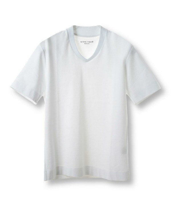 メンズビギ（MEN’S BIGI）/【ACTIVE TAILOR/アクティブテイラー】シルケットスムースVネックTシャツ＜接触冷感 /