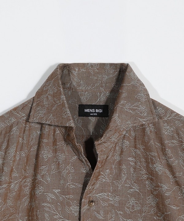 メンズビギ（MEN’S BIGI）/ジャガードワンピースカラーハーフスリーブシャツ_3