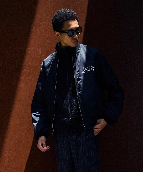 MEN'S BIGIメンズビギバックロゴ綿ブルゾンジャケット メンズビギ（MEN'S BIGI）/【TODAY edition x VALLEY APPAREL