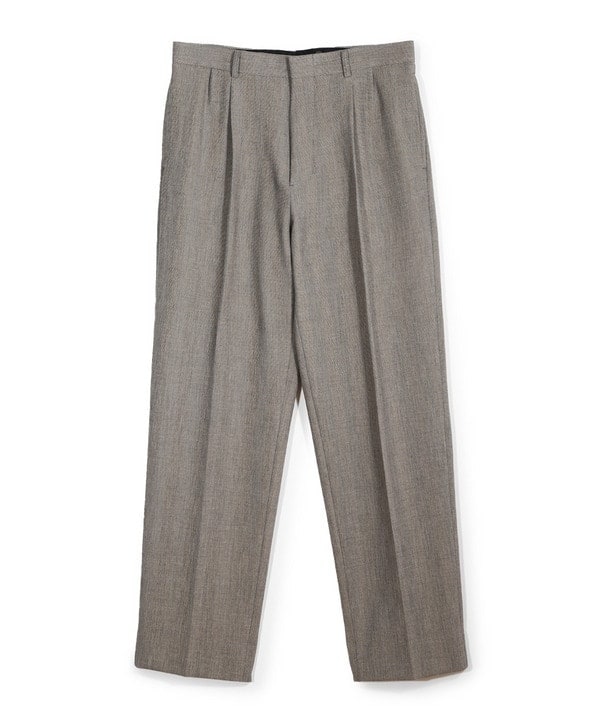 メンズビギ（MEN’S BIGI）/二重織ヘリンボーン テーパードワイドパンツ＜2WAYストレッチ＞