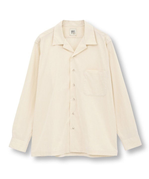 メンズビギ（MEN’S BIGI）/コットンナイロンピーチ起毛 オープンカラーシャツ
