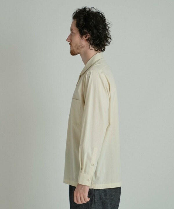 メンズビギ（MEN’S BIGI）/コットンナイロンピーチ起毛 オープンカラーシャツ_3