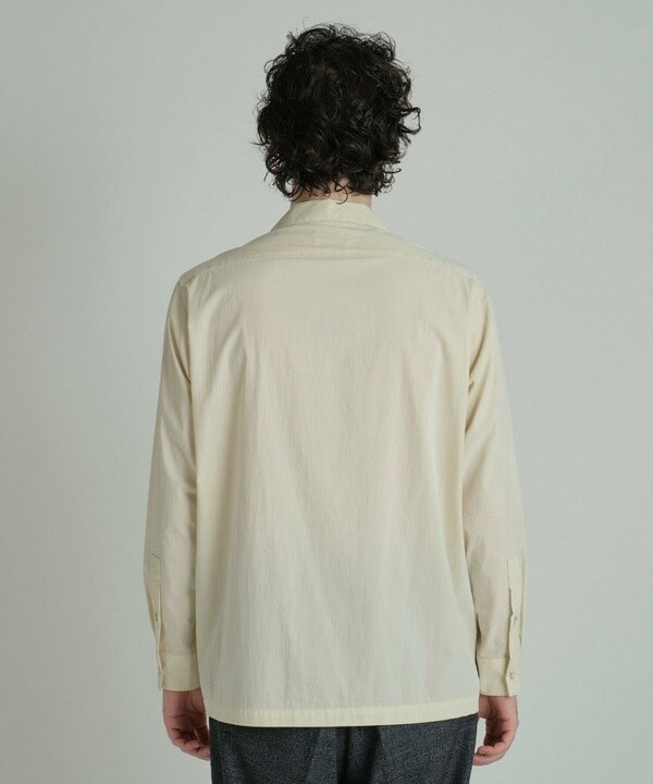 メンズビギ（MEN’S BIGI）/コットンナイロンピーチ起毛 オープンカラーシャツ_4