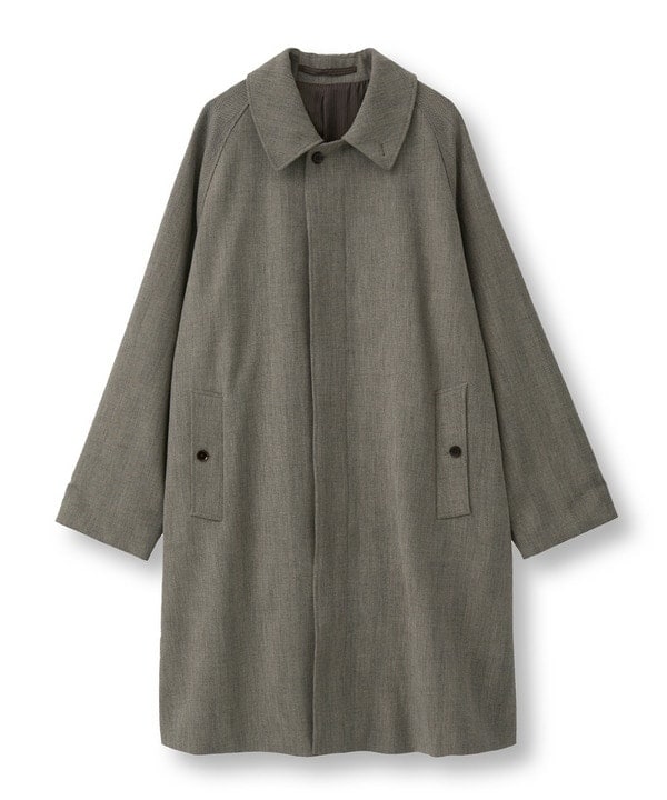 メンズビギ（MEN’S BIGI）/ヘリンボーンダブルクロス ステンカラーコート＜2WAYストレッチ＞
