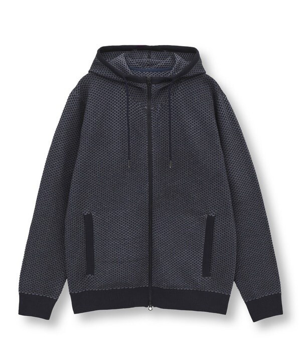 メンズビギ（MEN’S BIGI）/ハニカムニット ジップパーカー_1