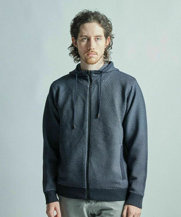 メンズビギ（MEN’S BIGI）/ハニカムニット ジップパーカー_2
