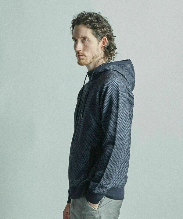 メンズビギ（MEN’S BIGI）/ハニカムニット ジップパーカー_3